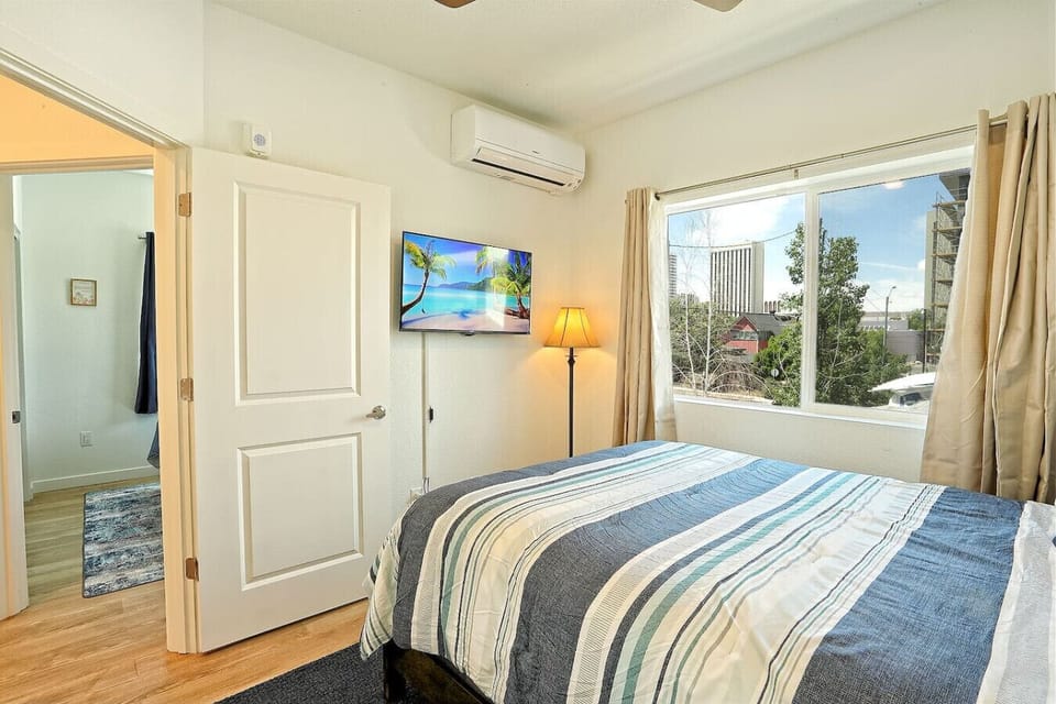 Enjoy movie nights from the comfort of your bed with the in-room TV.