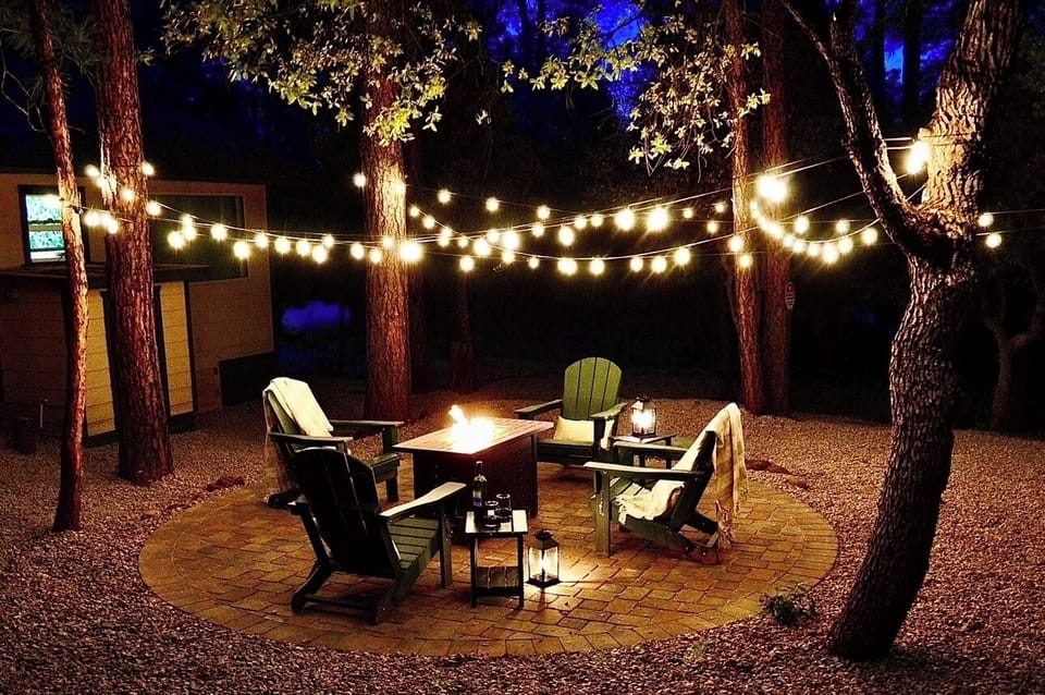 Enjoy evenings around our newly completed fire pit lounge.