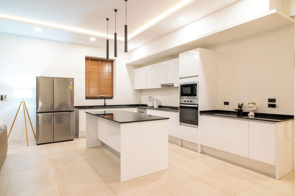 Villa, Sea View | Private kitchen | Full-size fridge, microwave, oven, stovetop