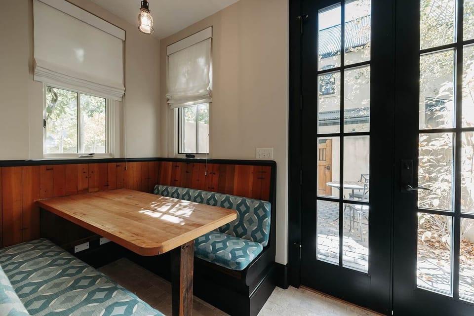 Access to the private first floor courtyard off the Queen suite