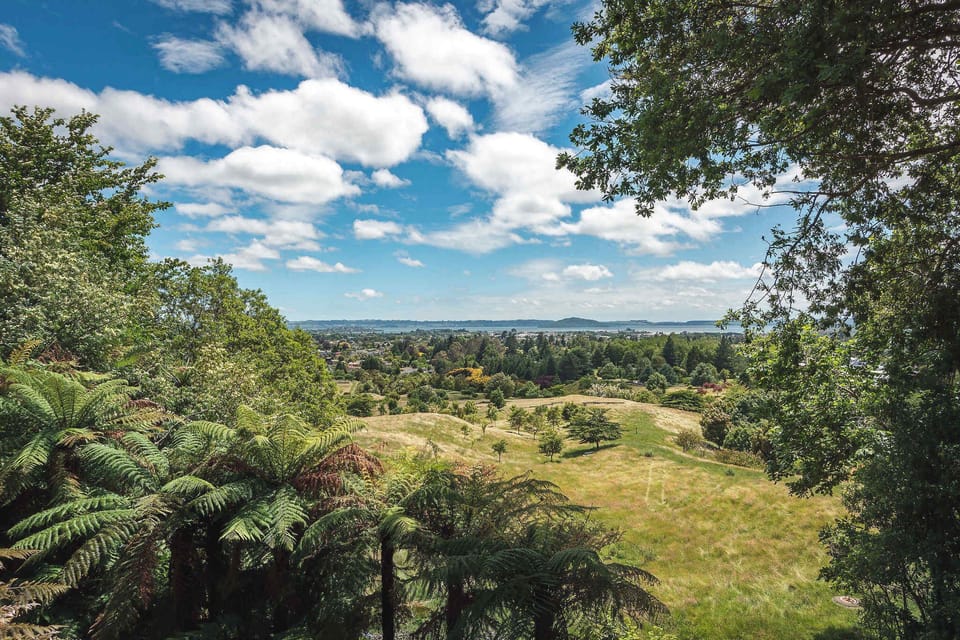 Panoramic views of Rotorua and the lake