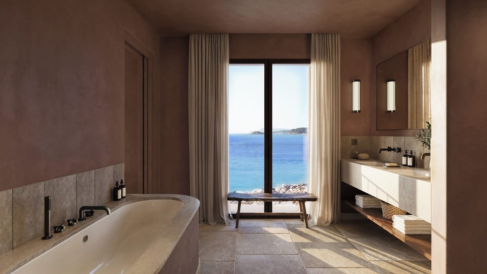 Soukana Terrace Suite | Bathroom | Rainfall showerhead, hair dryer, bathrobes, slippers