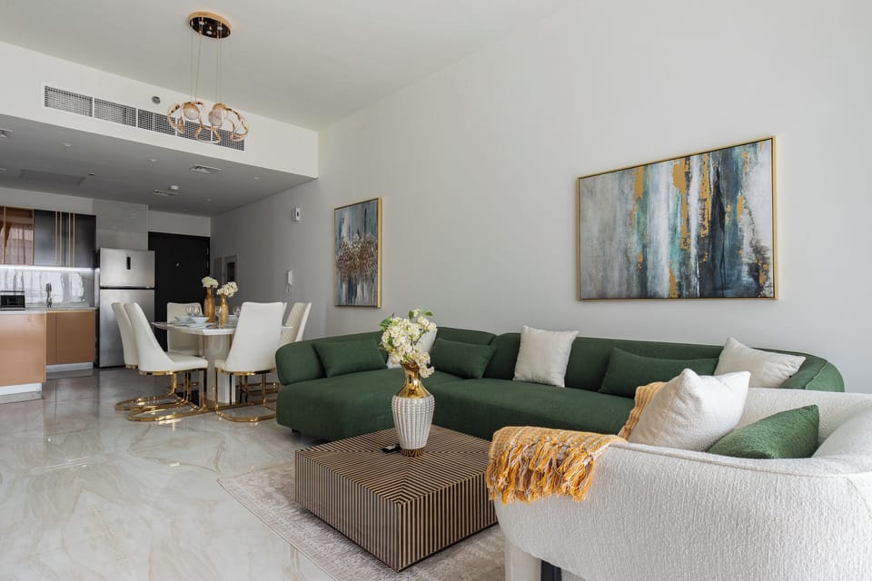 Luxury Apartment, 3 Bedrooms, Private Pool, City View | Living area | 43-inch Smart TV with digital channels, Netflix, streaming services