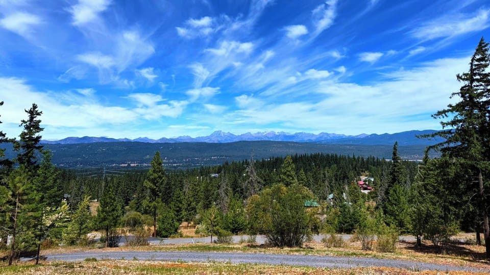 Expansive view of the Stuart Range and Mount Stuart from the property 