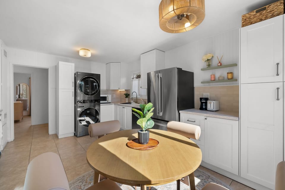 Modern kitchen with laundry