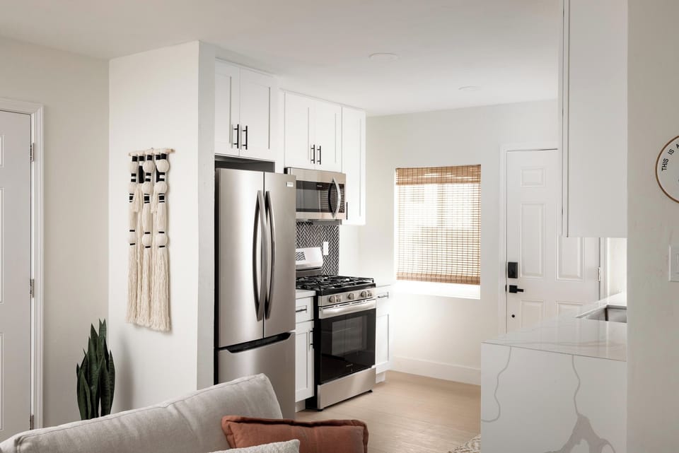 Prepare your favorite recipes with a gas range, ample counter space.