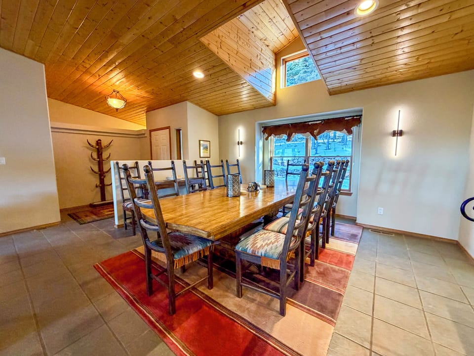 Dine with a view! Spacious seating for the entire group to gather together.