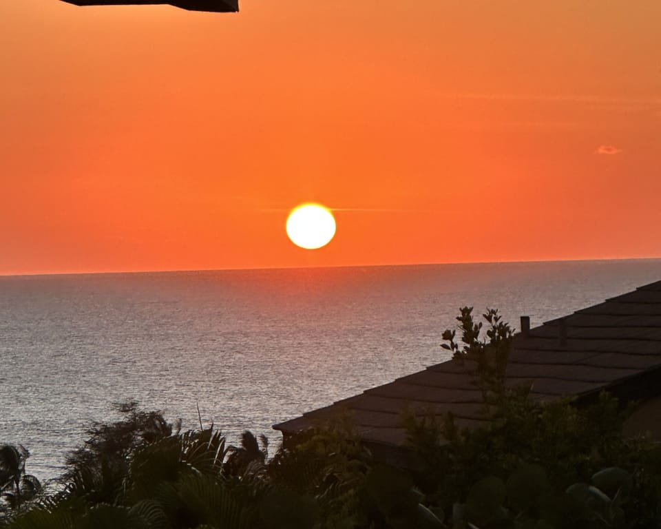 Sunset view from the lanai