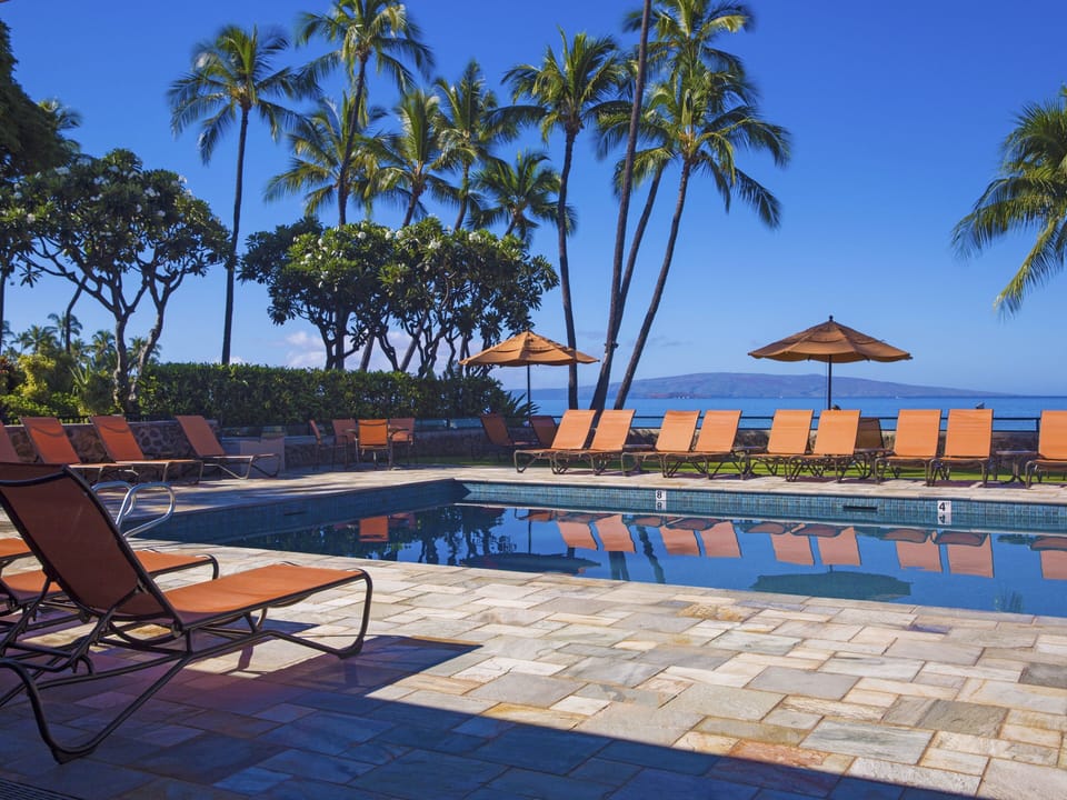 Sunbathe around the oceanfront pool and whale watch from the pool deck during winter months.