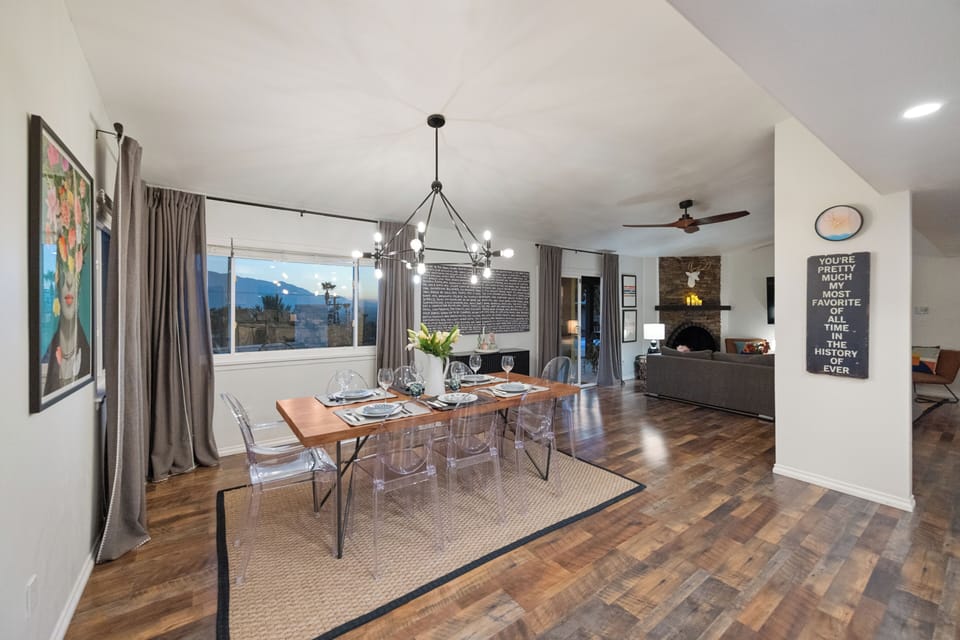 Share meals and memorable moments around the dining table with seating for the whole group.