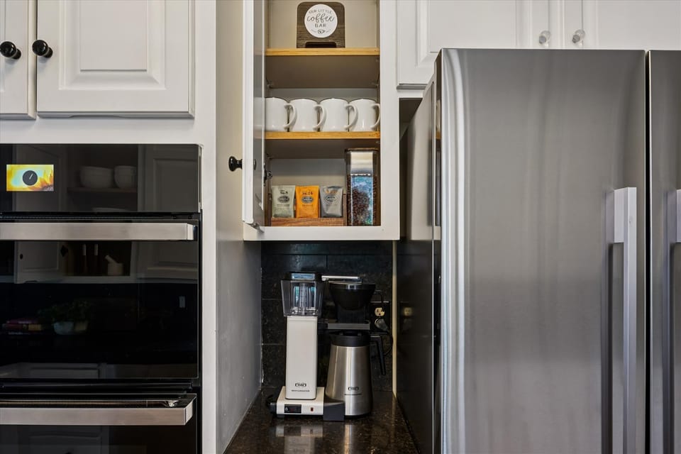 An upscale Moccamaster coffee maker is handmade in the Netherlands and automates the pour-over. This the perfect way to try it before you buy one for your own kitchen!