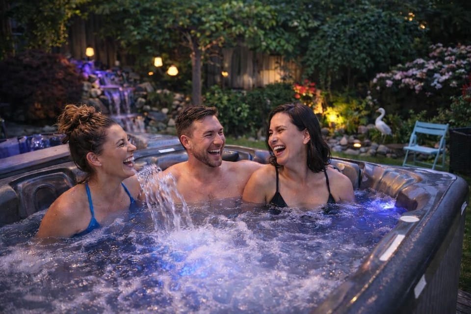 Outdoor spa tub