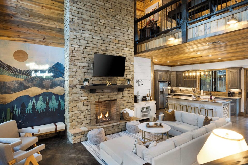 Movie nights? Game nights? Wine nights? This living room is your go-to hub for all of the above—and probably a few dance-offs, too.