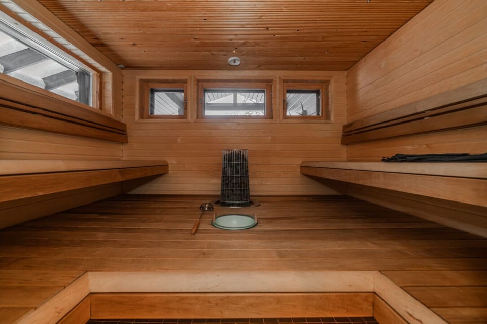 After a day on the slopes or hiking in the fresh Arctic air, unwind in your private Finnish sauna