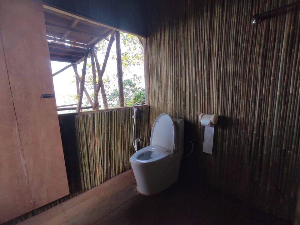 Bathtub, free toiletries, towels, soap