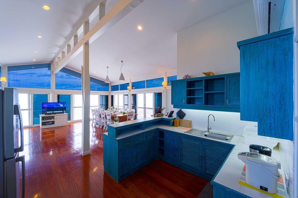 Villa, Ocean View | Private kitchen | Full-size fridge, electric kettle, cookware/dishes/utensils