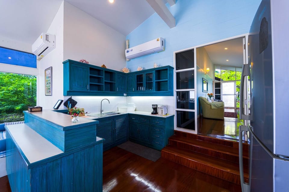 Villa, Ocean View | Private kitchen | Full-size fridge, electric kettle, cookware/dishes/utensils