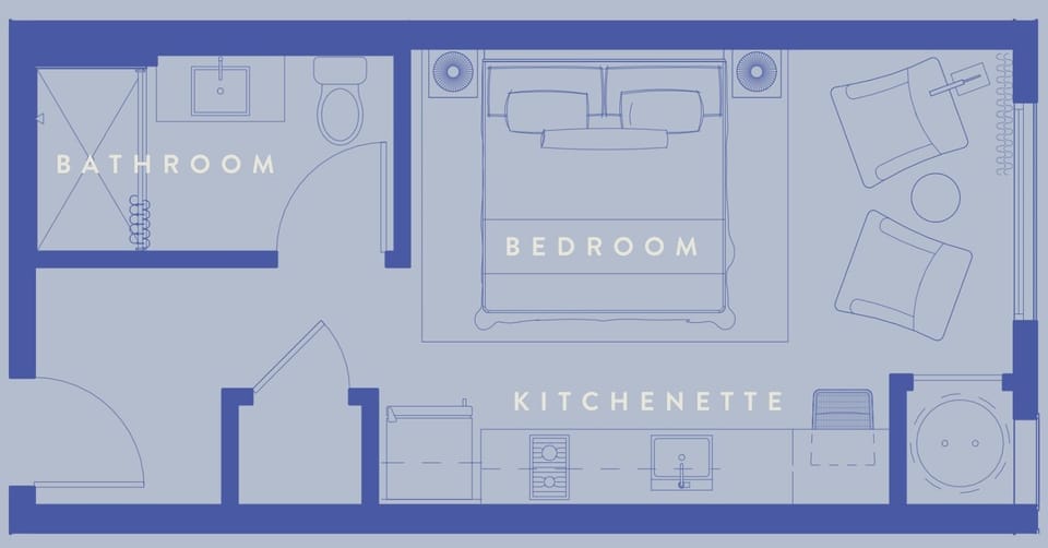 Your unit’s layout or design may vary slightly from what is shown, but it will maintain the same aesthetic and include all the amenities depicted for a seamless and enjoyable stay.