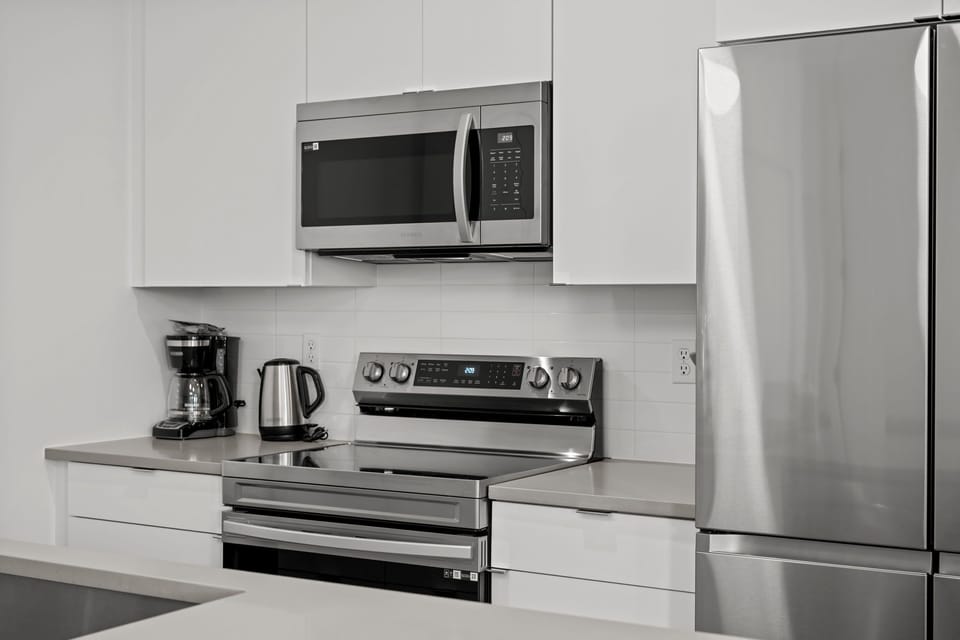 High end appliances in the kitchen