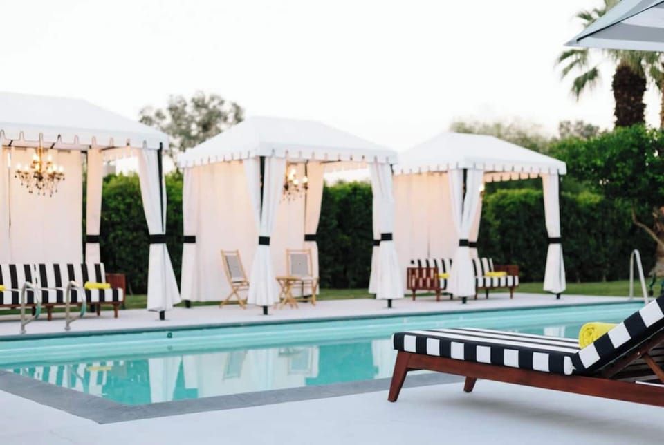Poolside retreat.