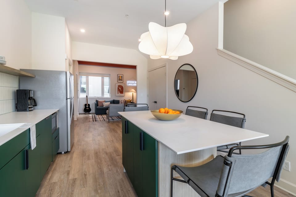 Spacious and open kitchen.