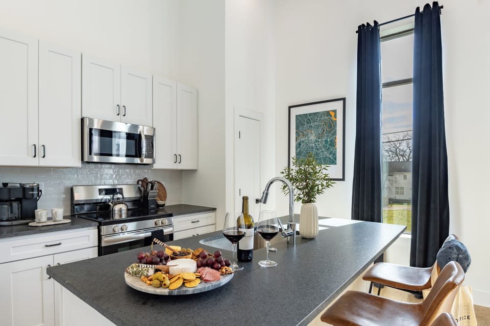 Ample counter space. 