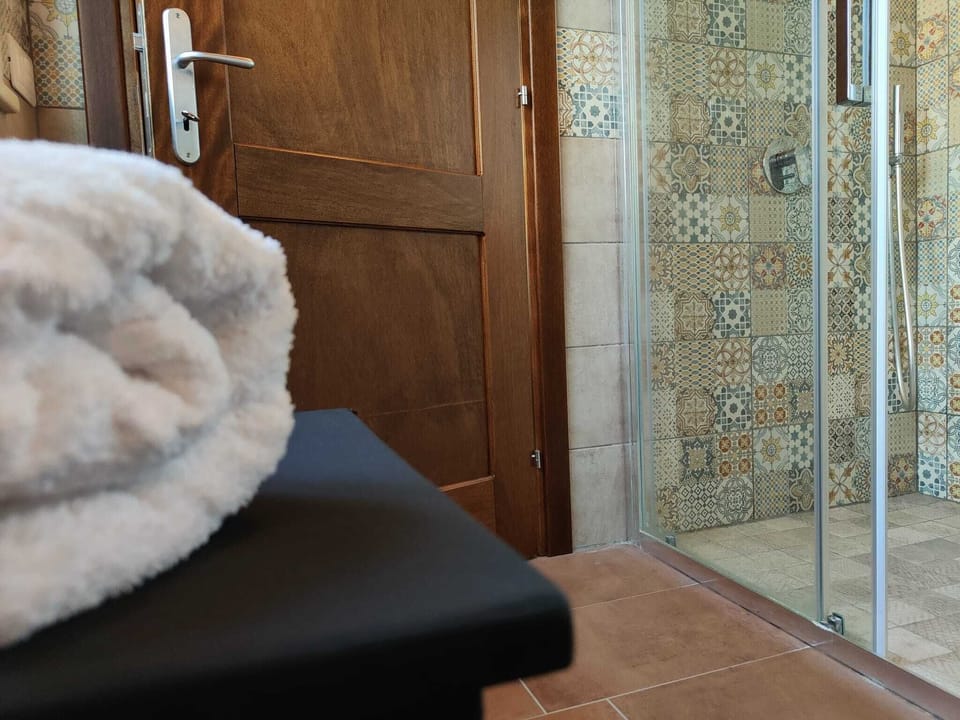 Deluxe Double Room, Patio, Sea View | Bathroom | Free toiletries, hair dryer, bidet, towels