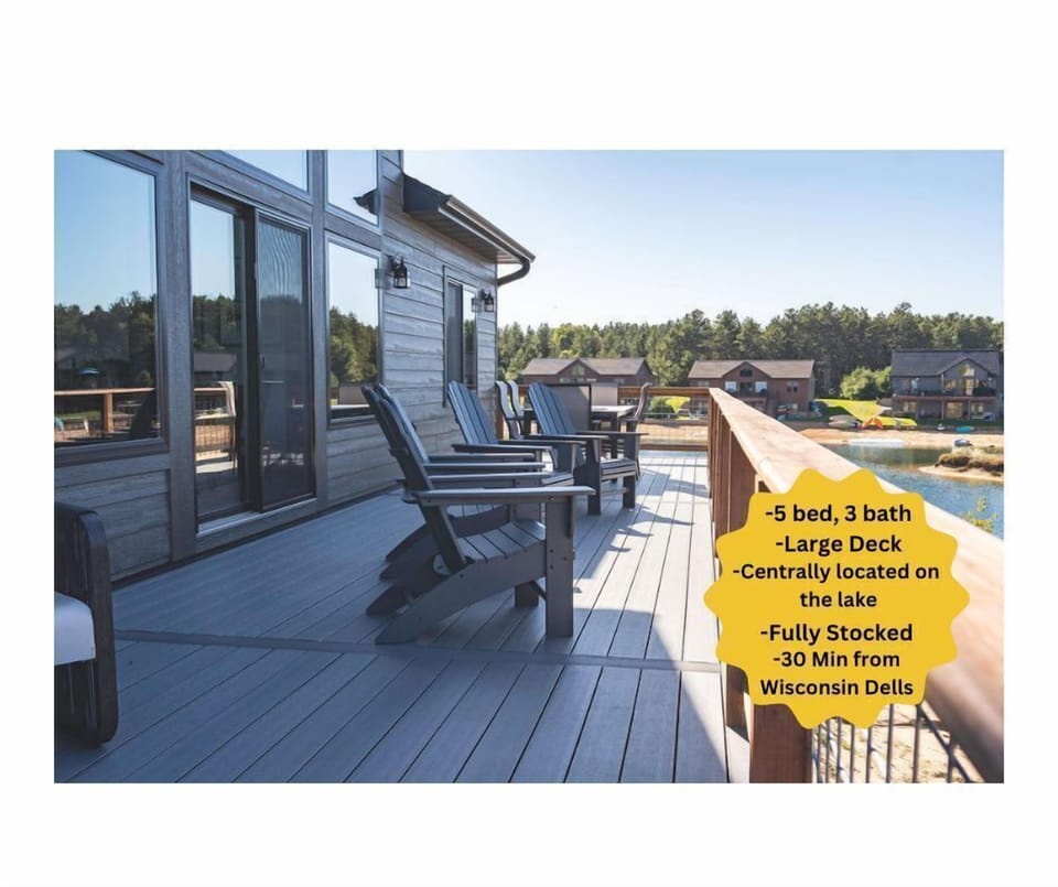 Large Deck: Sip drinks on the expansive deck, taking in stunning lake views and fresh air!