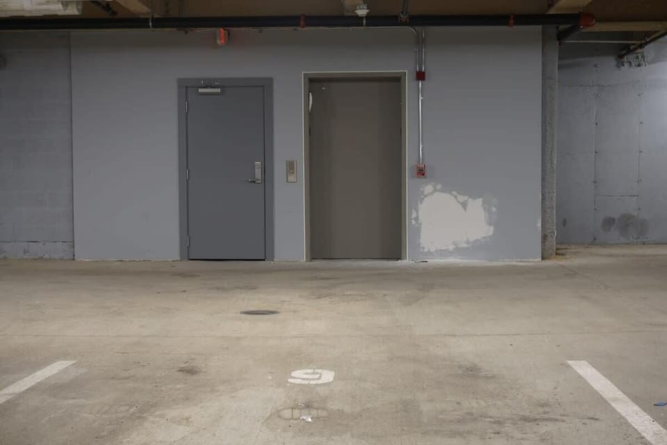 The garage is located in the basement of the building. It is a private garage and the entrance to it is on the backside of the building. Direct elevator access from the garage to the apartment.