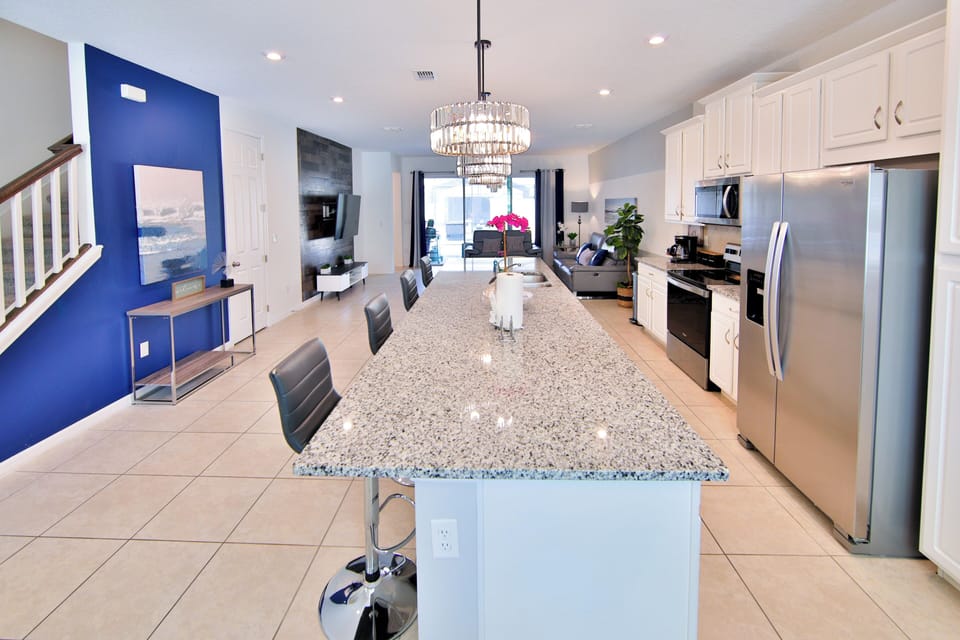 Make delicious meals in this large, open kitchen.