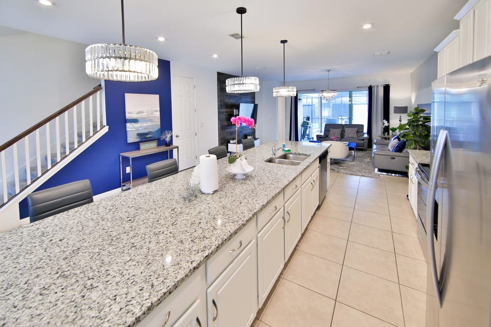 Make delicious meals in this large, open kitchen.