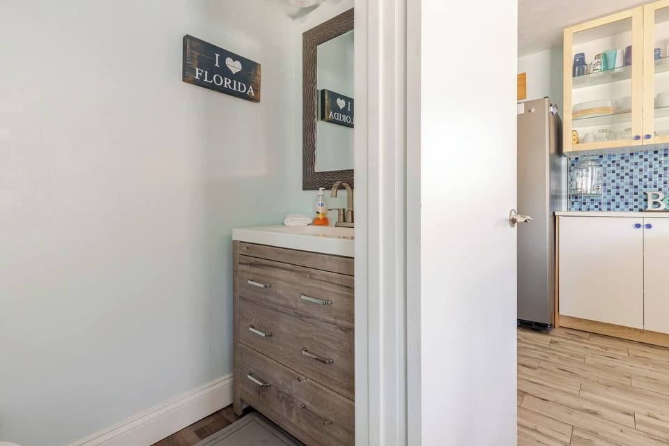 Half bath under the stairs