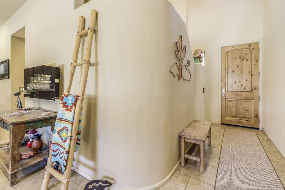 Front door from living room