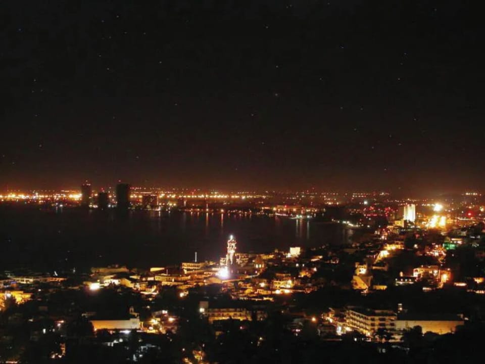 Puerto Vallarta at night from the condo.