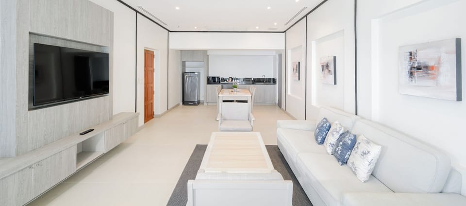 1 Bedroom Pool Villa | Living area | 29-inch flat-screen TV with satellite channels, TV