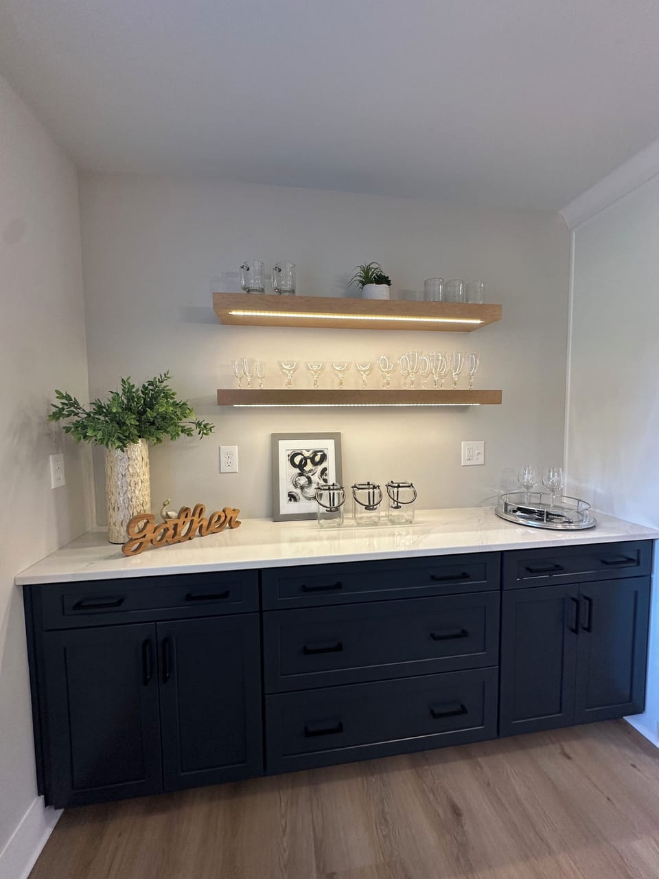 Dining room bar. 