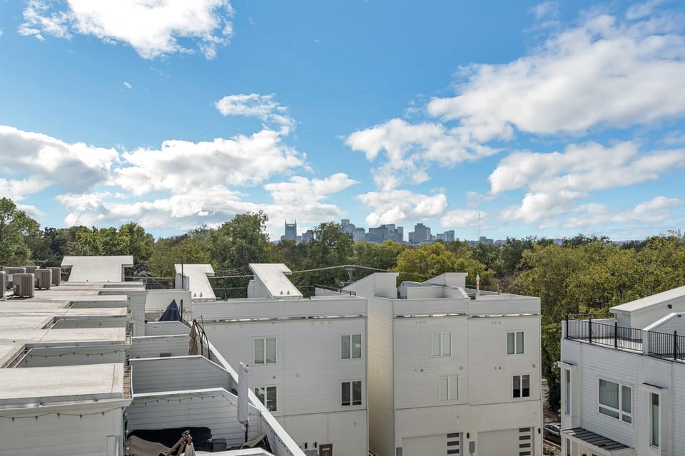 City views from the shared rooftop terrace.