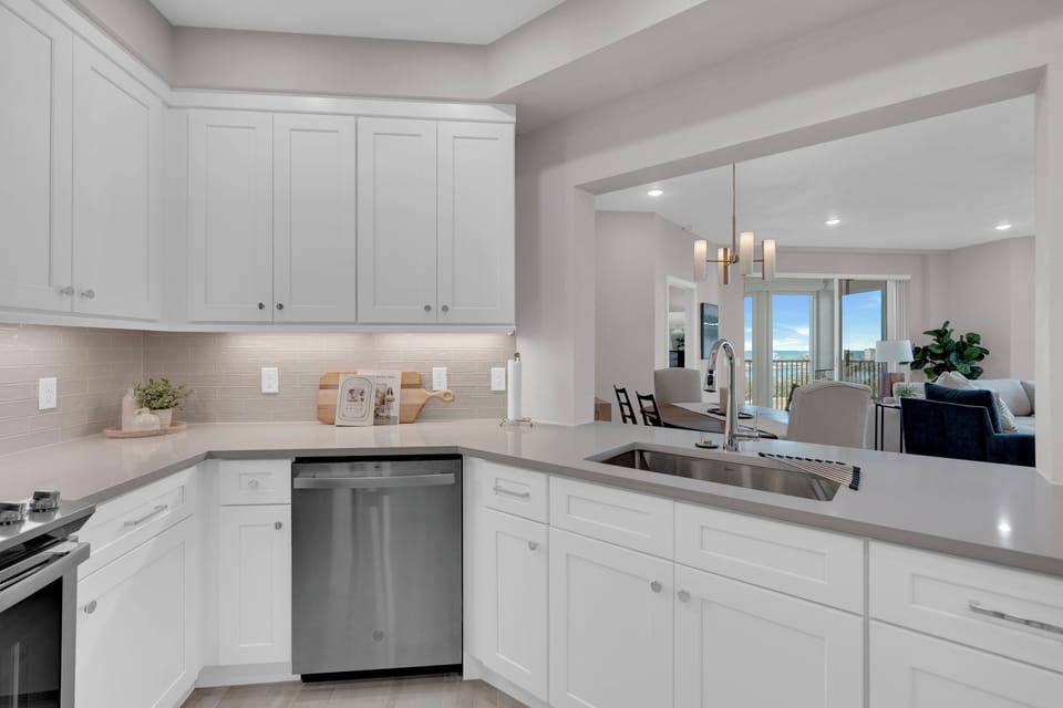 Fully equipped kitchen comes with everything you need to prepare meals