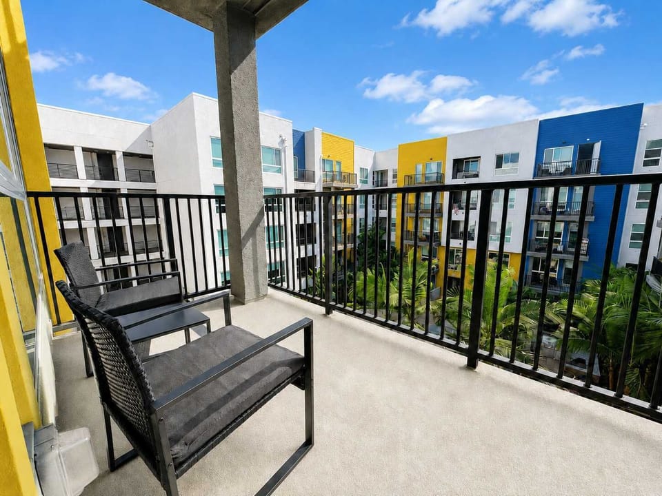 Enjoy stunning views of the iconic city from your own private balcony