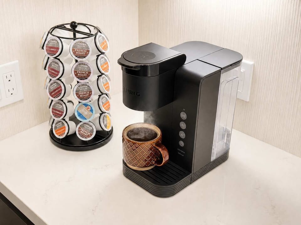 Start your mornings right — fresh coffee at your fingertips.