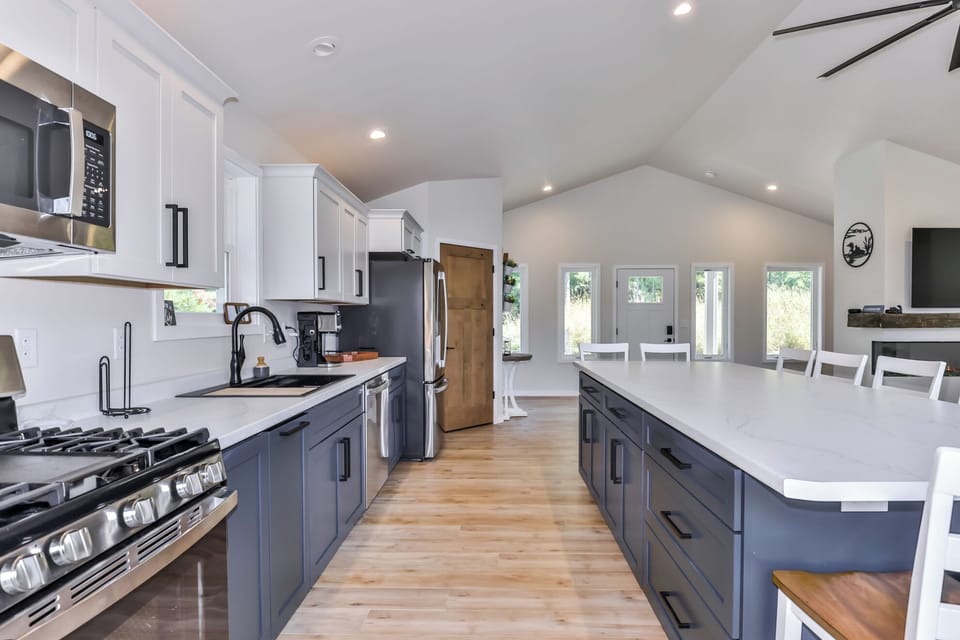 Plenty of counter space for meal prep.