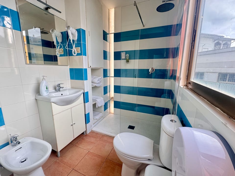 Triple Room, City View | Bathroom | Shower, free toiletries, hair dryer, bidet