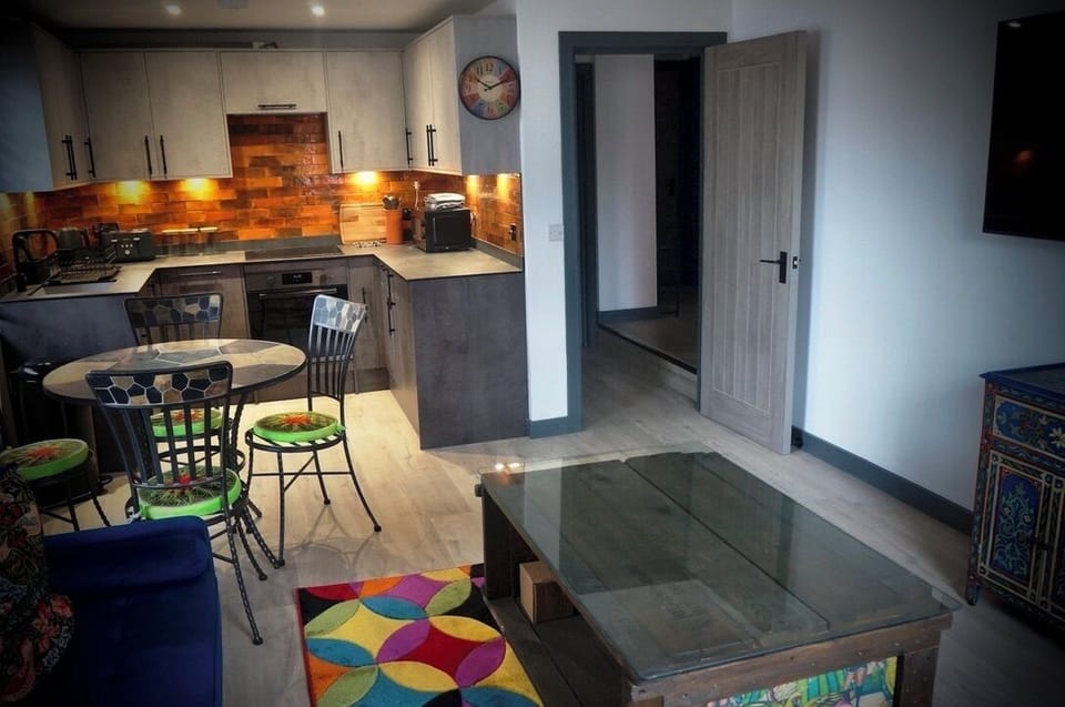 Kitchen with all you need including a dishwasher