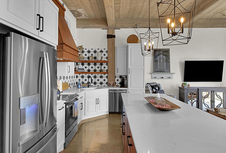 Stocked kitchen ready for you to whip up a quick snack or meal.