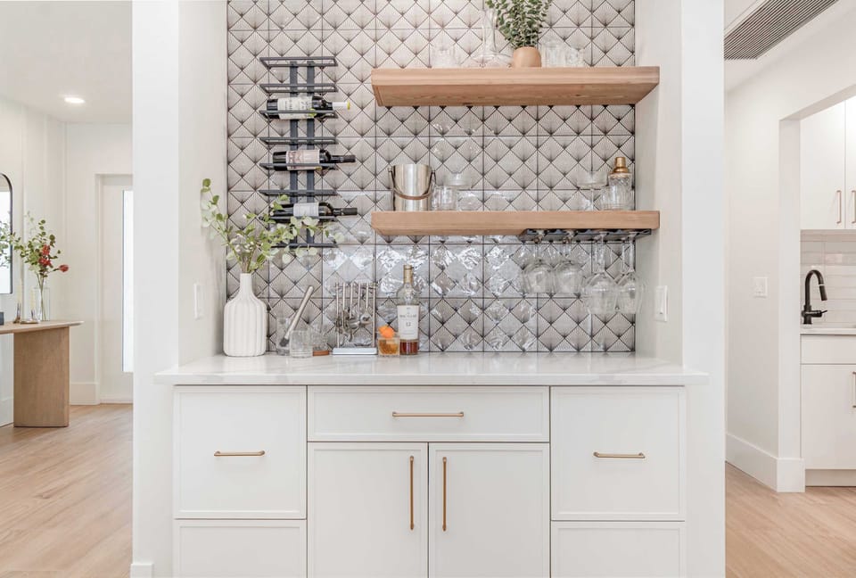 Inviting wine bar area(Note, wine not included)