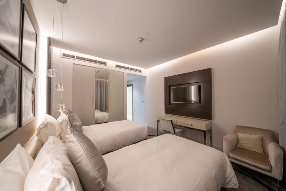 Apartment, 2 Bedrooms, Private Bathroom, City View | Desk, laptop workspace, soundproofing, free WiFi