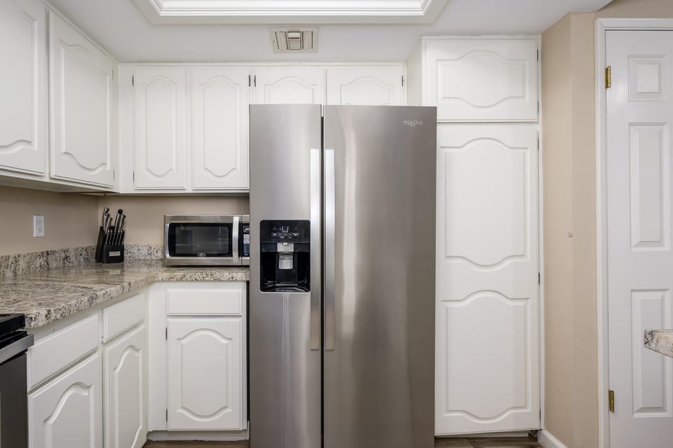 Stainless steel appliances.