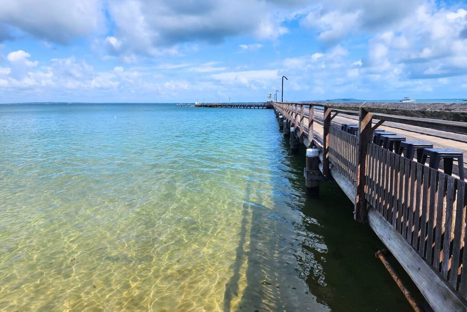 Jetty at Kingfisher Bay on high tide