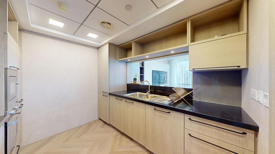 Premium Apartment, 2 Bedrooms, City View | Private kitchen | Fridge, microwave, oven, stovetop
