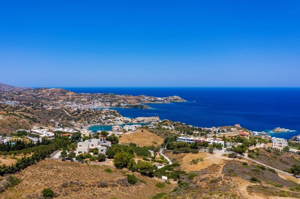 View of Ageia Pelagia and Aegean Sea